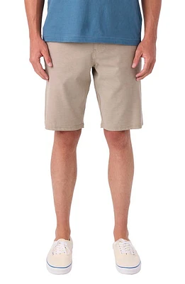 O'Neill Reserve Light Check Water Repellent Shorts Dark Khaki at Nordstrom,