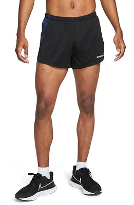 Nike Dri-FIT Track Club 3-Inch Running Shorts in Black/Summit White at Nordstrom, Size Xx-Large