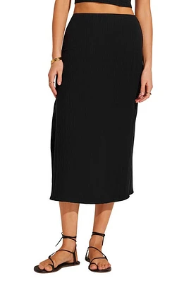 Vitamin A Thalia Rib Midi Skirt Organic at Nordstrom,