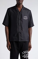 AMIRI Arts District Silk Bowling Shirt in Black at Nordstrom, Size X-Large