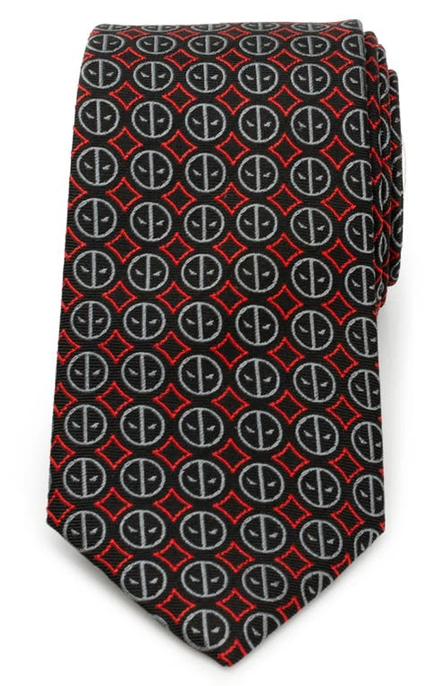 Cufflinks, Inc. x Marvel Deadpool Medallion Silk Blend Tie in Black at Nordstrom