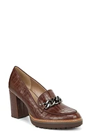 Naturalizer Callie Loafer Pump Brown Croc Leather at Nordstrom,