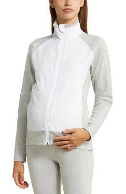 Anook Athletics Georgia Maternity Track Jacket Cloud at Nordstrom,