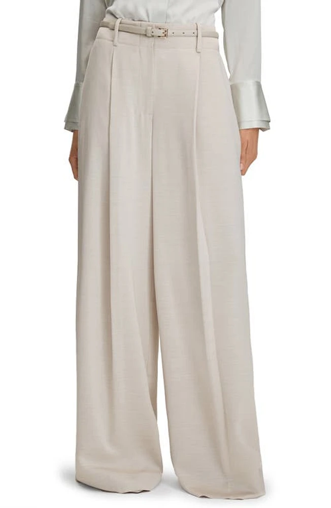 Reiss Isla High Waist Wide Leg Pants Champagne at Nordstrom, Us