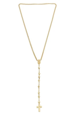 AllSaints Cross Y-Necklace in Gold at Nordstrom