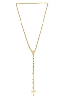 AllSaints Cross Y-Necklace in Gold at Nordstrom