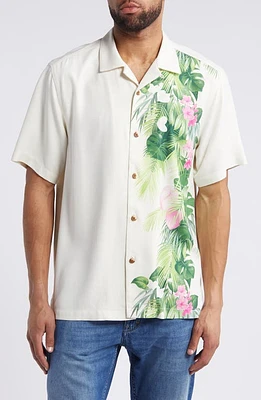 Tommy Bahama Paradise Vines Short Sleeve Silk Button-Up Shirt Continental at Nordstrom,