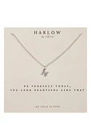 Nashelle Initial Charm Necklace in Silver N at Nordstrom