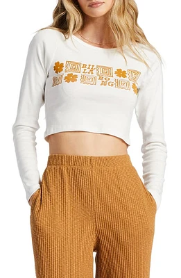 Billabong Be the Light Crop Cotton Jersey Graphic T-Shirt in Salt Crystal at Nordstrom, Size X-Large