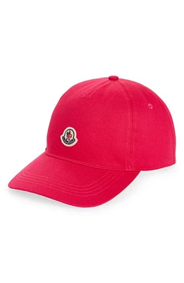 Moncler Logo Patch Baseball Cap in Pink at Nordstrom