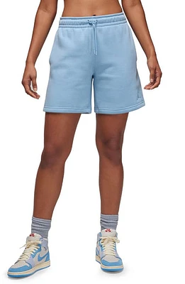 Jordan Brooklyn Fleece Drawstring Shorts Blue Grey/White at Nordstrom,