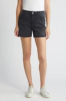 Wit & Wisdom 'Ab'Solution Skyrise Tulip Hem Denim Shorts Washed Black Artisanal at Nordstrom,