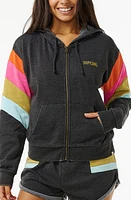 Rip Curl Surf Revival Colorblock Zip-Up Fleece Hoodie at Nordstrom,