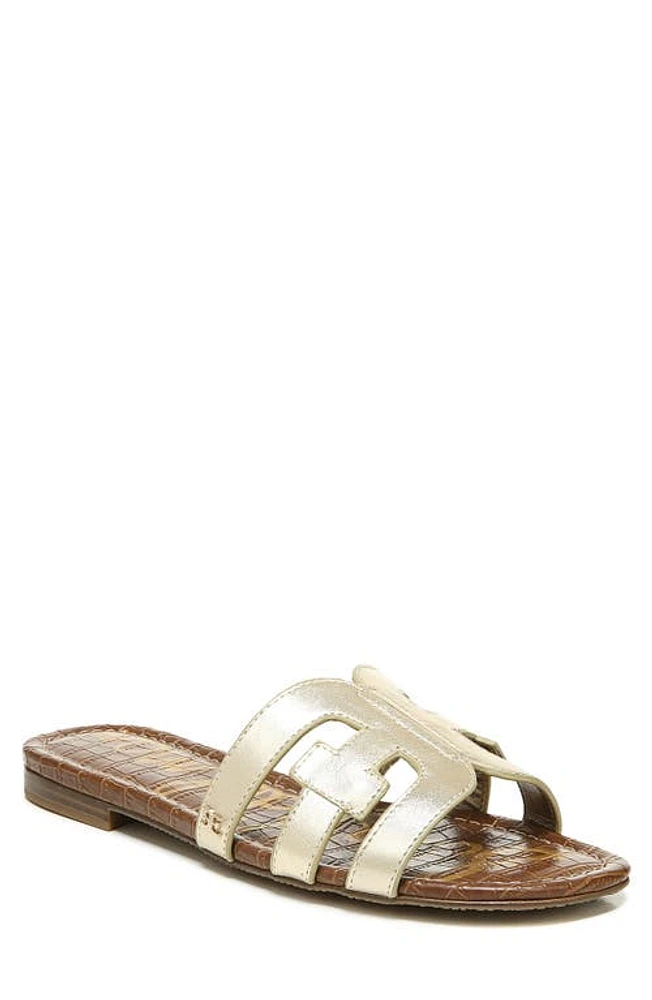 Sam Edelman Bay Cutout Slide Sandal - Wide Width Available Molten Gold at Nordstrom,