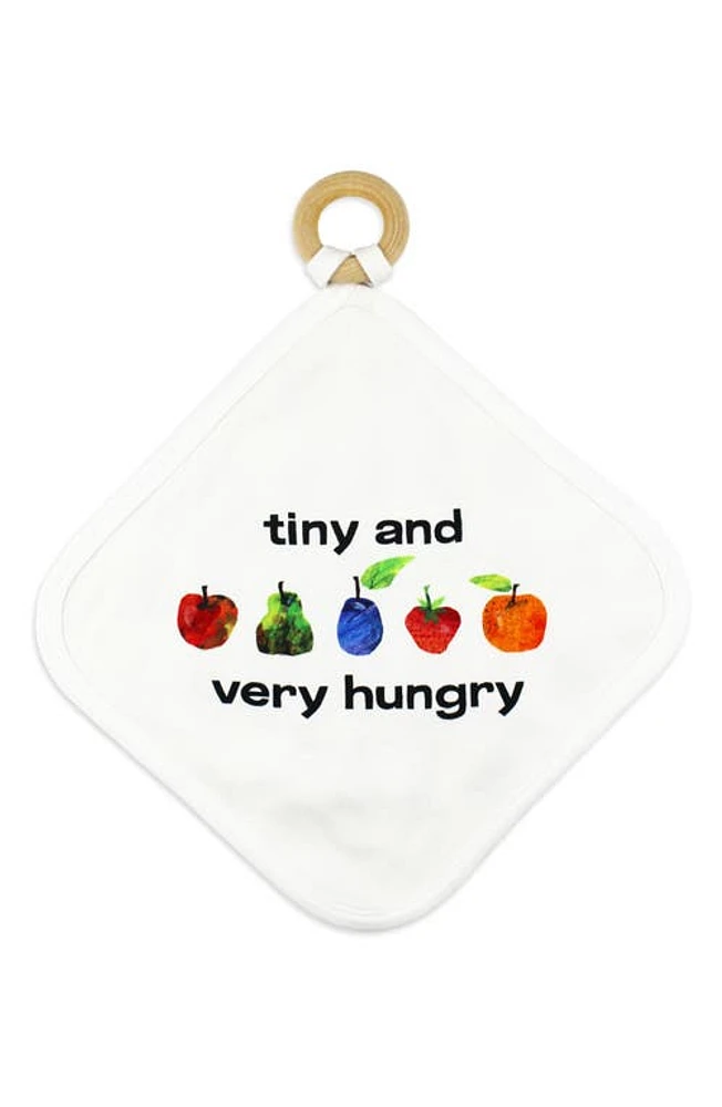 L'Ovedbaby x 'The Very Hungry Caterpillar' Lovey Organic Cotton Cloth with Removable Teether Ring in Fruit at Nordstrom