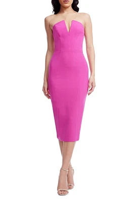 Dress the Population Perla Strapless Bright Fuchsia at Nordstrom,