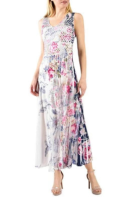 Komarov Floral Sleeveless Georgette Maxi Dress Paisley Bloom at Nordstrom,