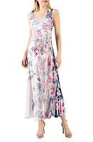 Komarov Floral Sleeveless Georgette Maxi Dress Paisley Bloom at Nordstrom,