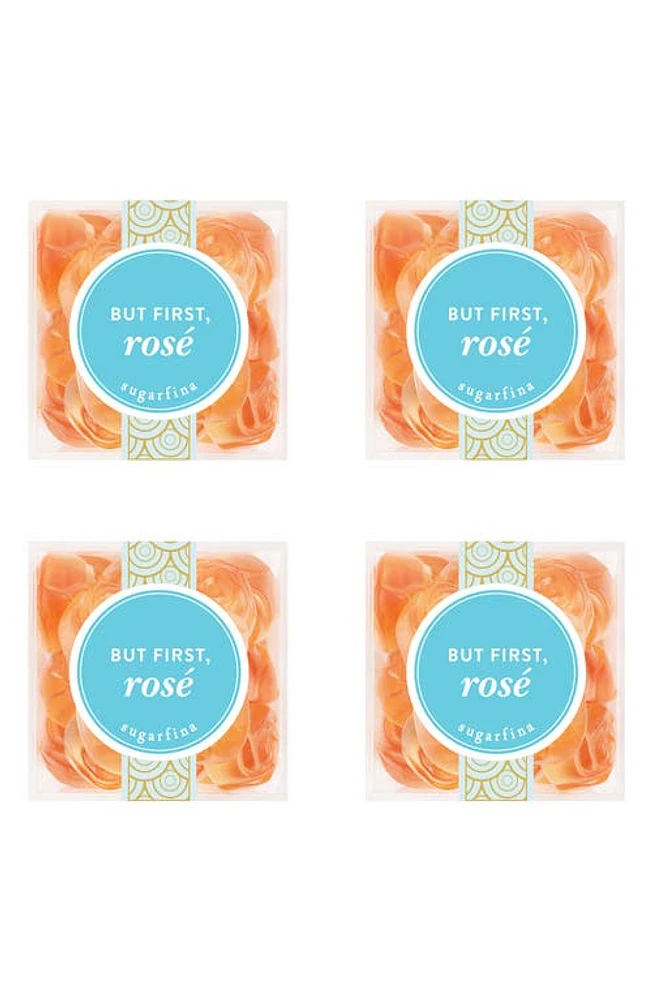 sugarfina But First, Rosé Set of 4 Candy Cubes in Blue at Nordstrom