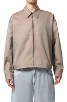 AGOLDE Saville Zip Twill Jacket Rock at Nordstrom,