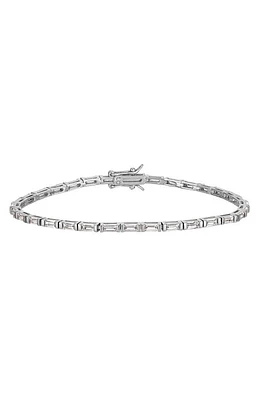 LILI CLASPE Gigi Cubic Zirconia Tennis Anklet in Silver at Nordstrom, Size 10.5