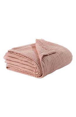 Bearaby Organic Cotton Muslin Cocoon Throw Blanket in Evening Rose at Nordstrom, Size One Size Oz