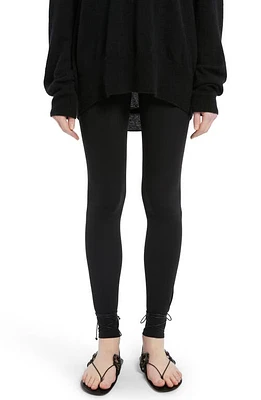 The Row Lanza Ankle Zip Leggings Black at Nordstrom,