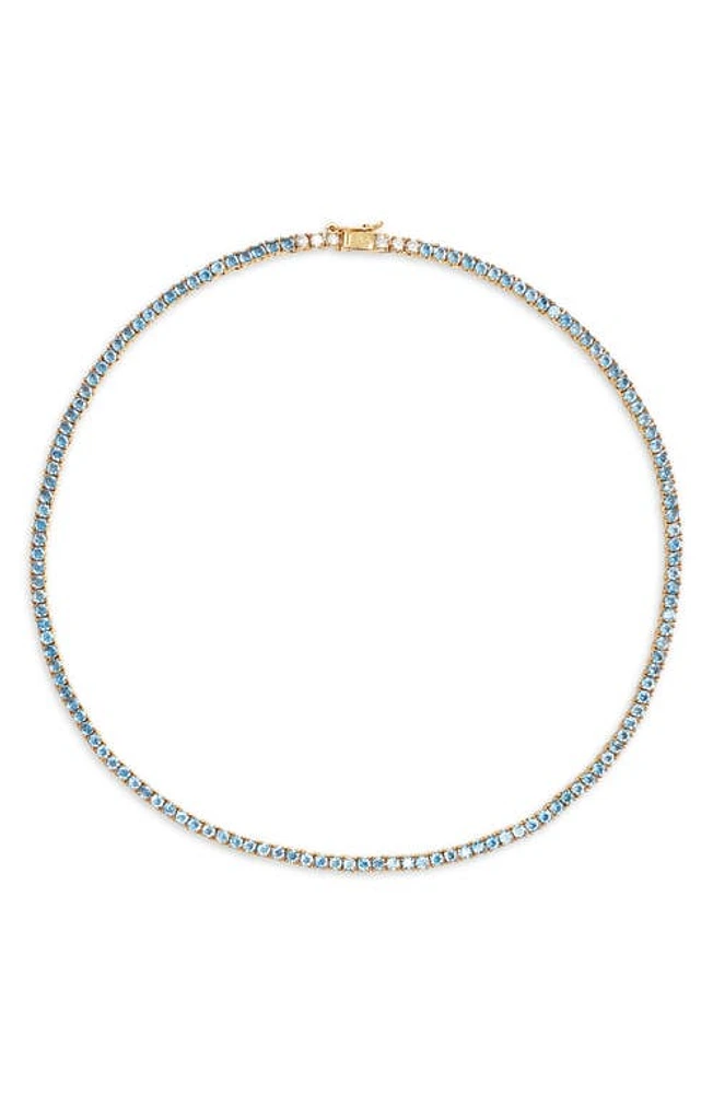 ROXANNE ASSOULIN Rally Cubic Zirconia Tennis Necklace in Blue at Nordstrom