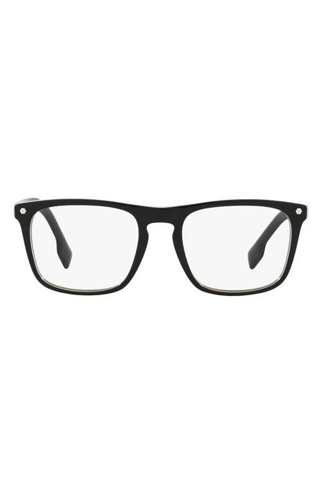 burberry Bolton 56mm Square Optical Glasses in Black at Nordstrom