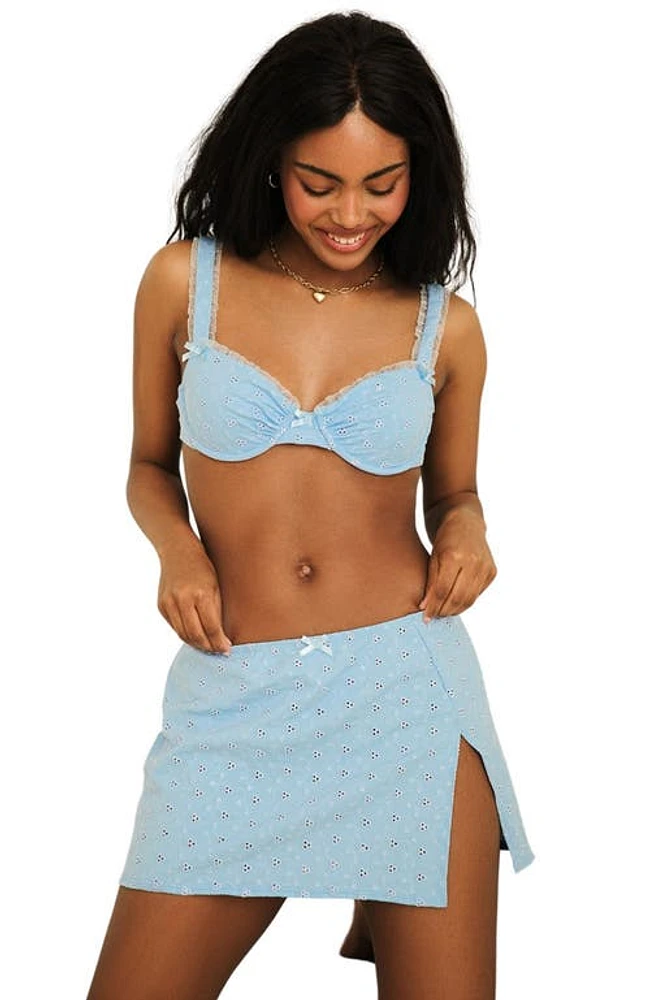 Dippin Daisys Charmed Slit Mini Skirt Baby Blue at Nordstrom,