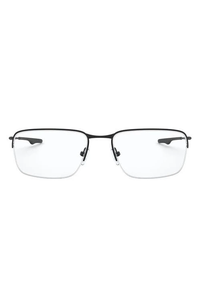 Oakley Wingback SQ 54mm Semirimless Rectangular Optical Glasses in Black at Nordstrom