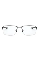 Oakley Wingback SQ 54mm Semirimless Rectangular Optical Glasses in Black at Nordstrom