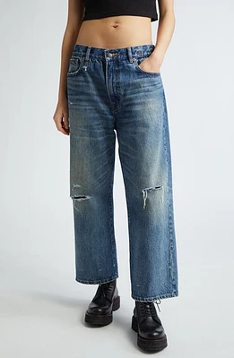 R13 Distressed Ex Boyfriend Jeans Dawson Blue at Nordstrom,