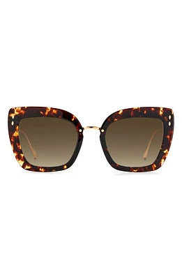 Isabel Marant 53mm Gradient Cat Eye Sunglasses in Havana Gold /Brown at Nordstrom