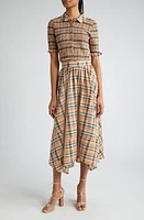 Ulla Johnson Jules Smocked Crop Cotton & Silk Shirt at Nordstrom,