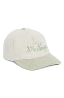 Sporty & Rich Draft Corduroy Snapback Baseball Cap in White at Nordstrom