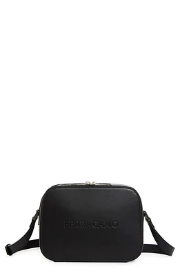 FERRAGAMO Items Leather Shoulder Bag in Nero at Nordstrom