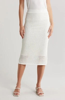 Vince Camuto Open Stitch Sweater Skirt New Ivory at Nordstrom,