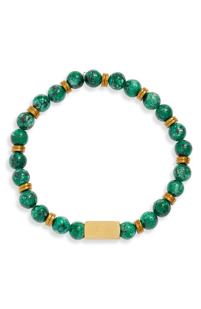 CLIFTON WILSON Men's Marbled Stone Beaded Bracelet in Turquoise at Nordstrom