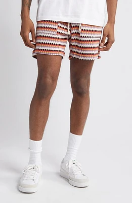 KROST Calico Shell Knit Shorts Red Multi at Nordstrom,