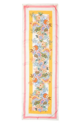 Etro Floral Print Silk Scarf in Print On White Base at Nordstrom