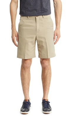 Berle Microfiber Flat Front Shorts Tan at Nordstrom,