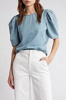 FRAME Puff Sleeve Denim Top Sonder at Nordstrom,