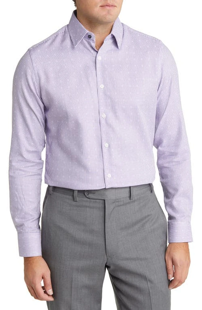 Duchamp Men's Tailored Fit Basket Weave Dress Shirt at Nordstrom,