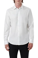 Bugatchi Julian Stretch Cotton Button-Up Shirt White at Nordstrom,