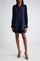 Cinq à Sept Rayna Layered Long Sleeve Minidress Navy/Navy at Nordstrom,