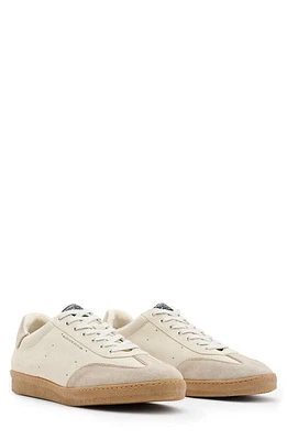 AllSaints Leo Suede Low Top Sneaker Parchment White at Nordstrom,