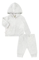 PAIGELAUREN Marble Stripe Rib Hoodie & Leggings Set at Nordstrom,