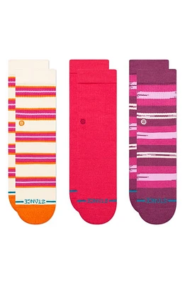 Stance Kids' Trailbound Assorted 3-Pack Crew Socks Pink at Nordstrom,