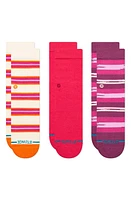 Stance Kids' Trailbound Assorted 3-Pack Crew Socks Pink at Nordstrom,